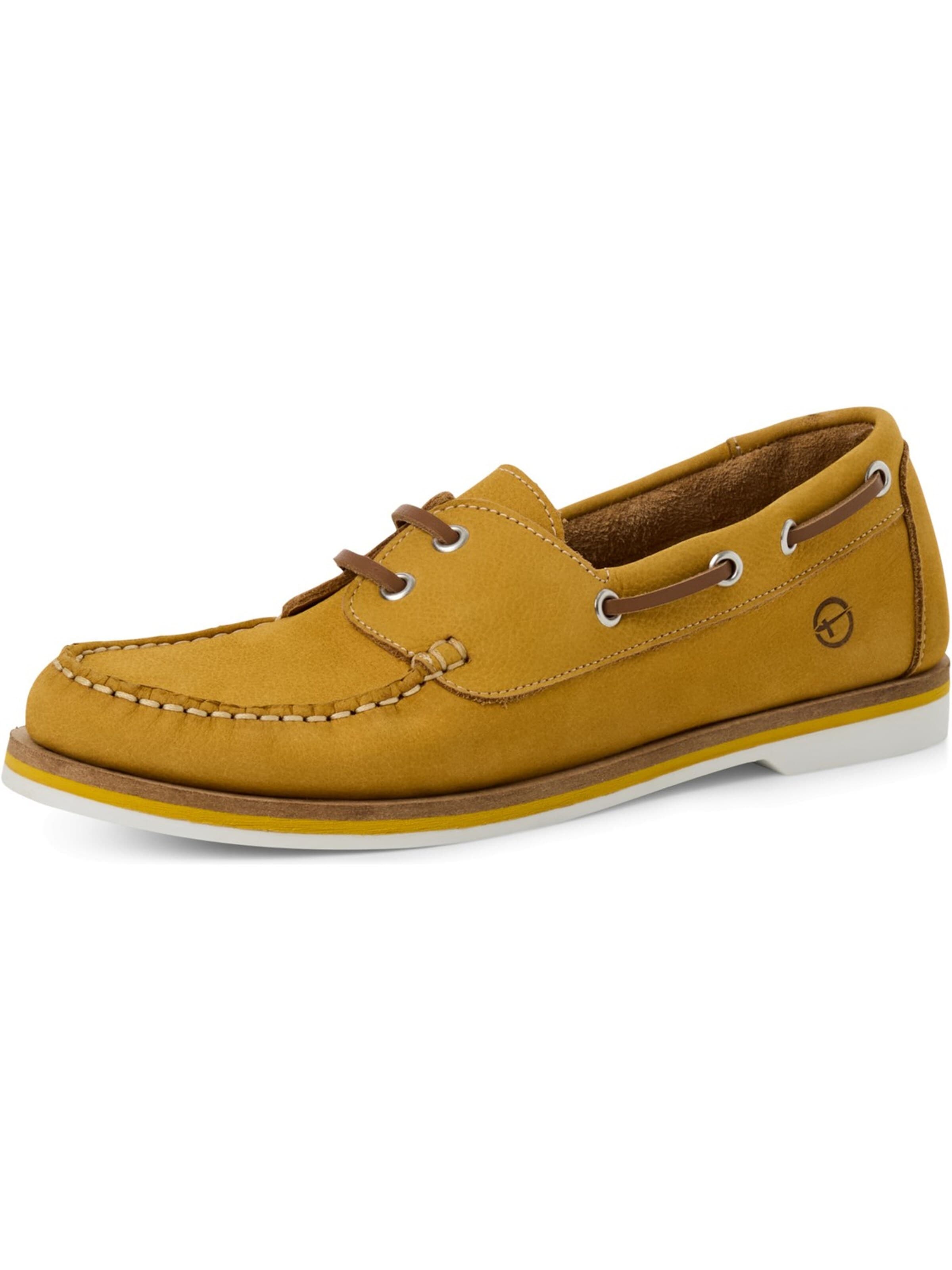 Tamaris Slippers 'Tamaris Ledermoccassin - Saffron Leder' in Yellow: front