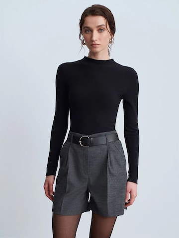 Dilvin Wide Leg Shorts in Grau: Vorderseite
