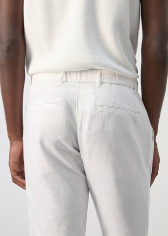 MANGO MAN Slim fit Pleat-Front Pants 'Romelino' in White