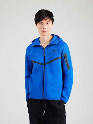 Nike Sportswear Bluza rozpinana 'TECH FLEECE' w kolorze niebieski: przód