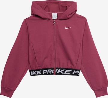 NIKE Sportlik trikoojakk 'Pro', värv roosa: eest vaates
