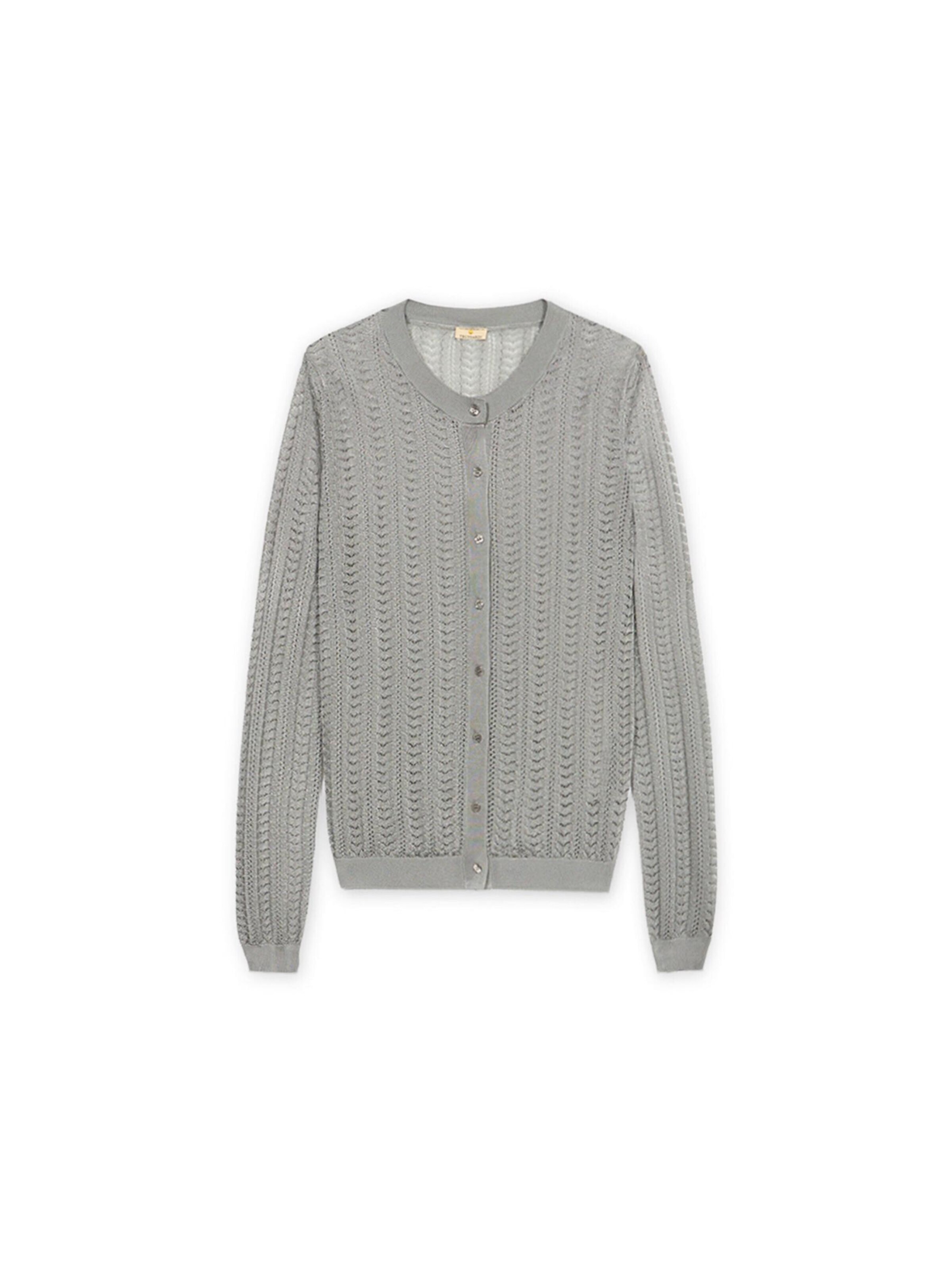 Trussardi - Cárdigan en gris: frente