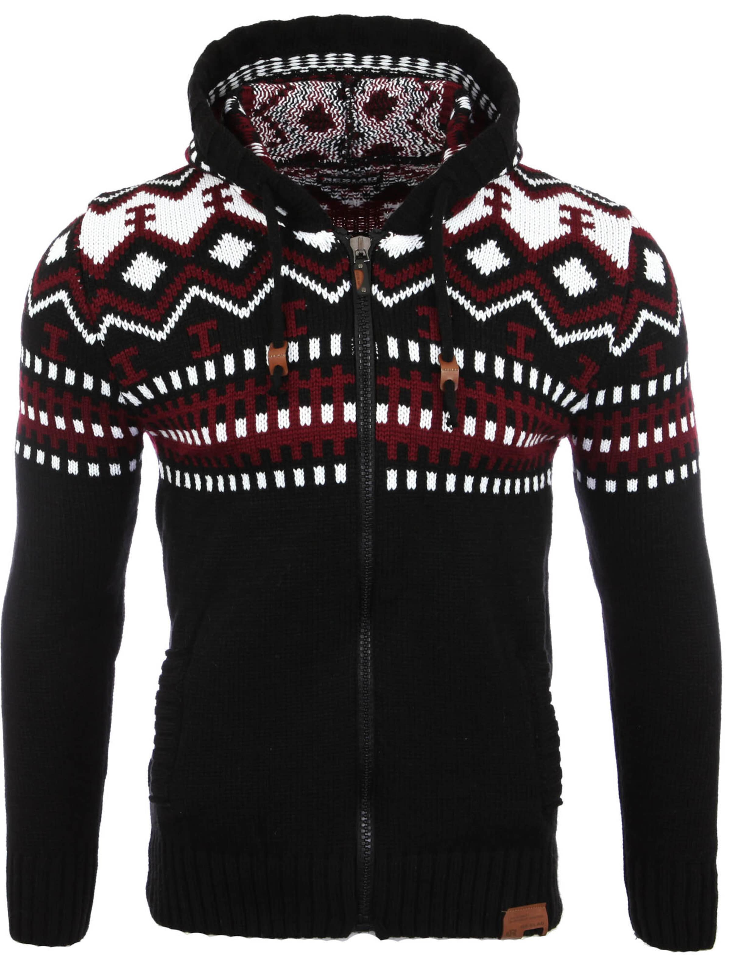 Reslad Strickjacke 'RS3104' in Schwarz: Vorderseite