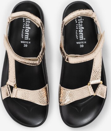 VITAFORM Strap Sandals in Gold