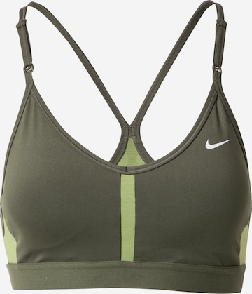 NIKE Sport bh 'Indy' in Groen: voorkant