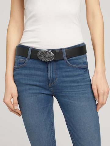 TOM TAILOR Belt in Black: front