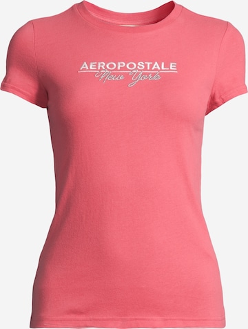 AÉROPOSTALE Футболка в Ярко-розовый: спереди