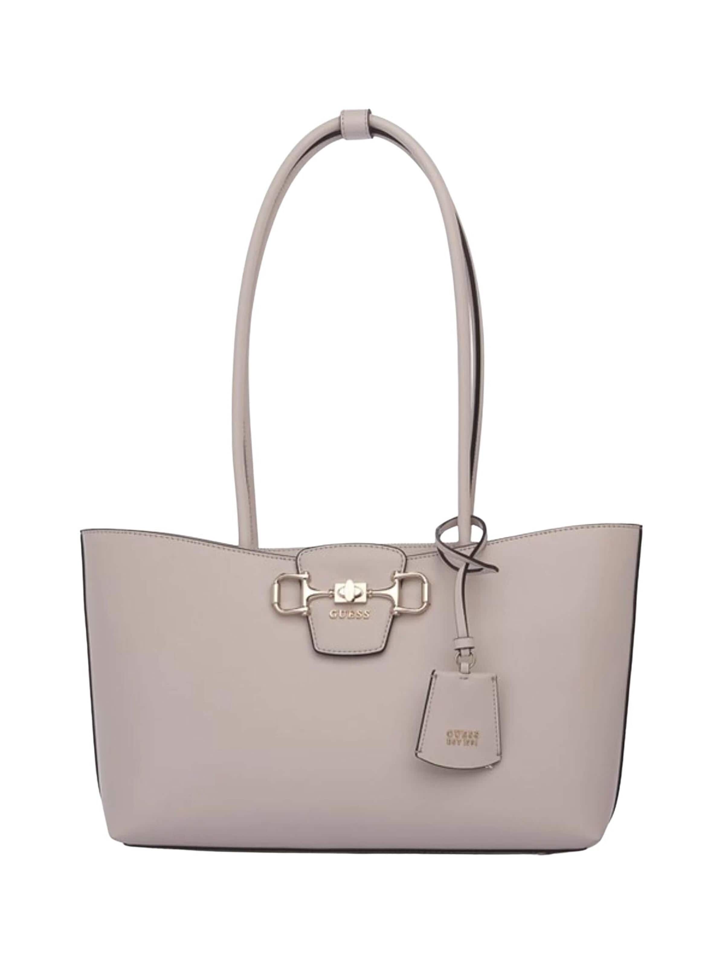GUESS Handväska 'GUESS BORSA SHOPPER JANIE' i beige: framsida