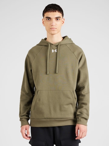 UNDER ARMOUR Athletic Sweatshirt in Green: front