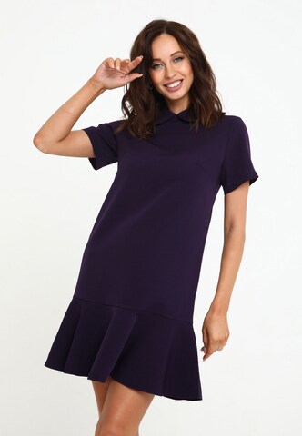 Awesome Apparel Dress in Purple: front