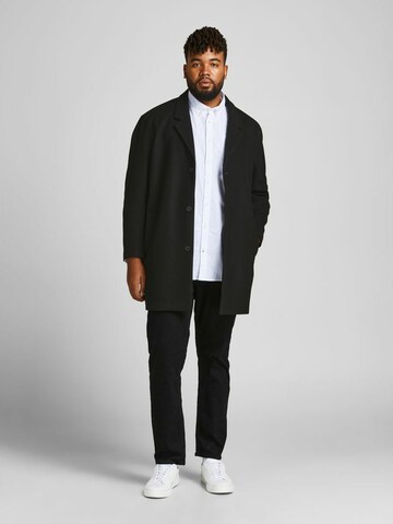 Jack & Jones Plus Mantel in Schwarz