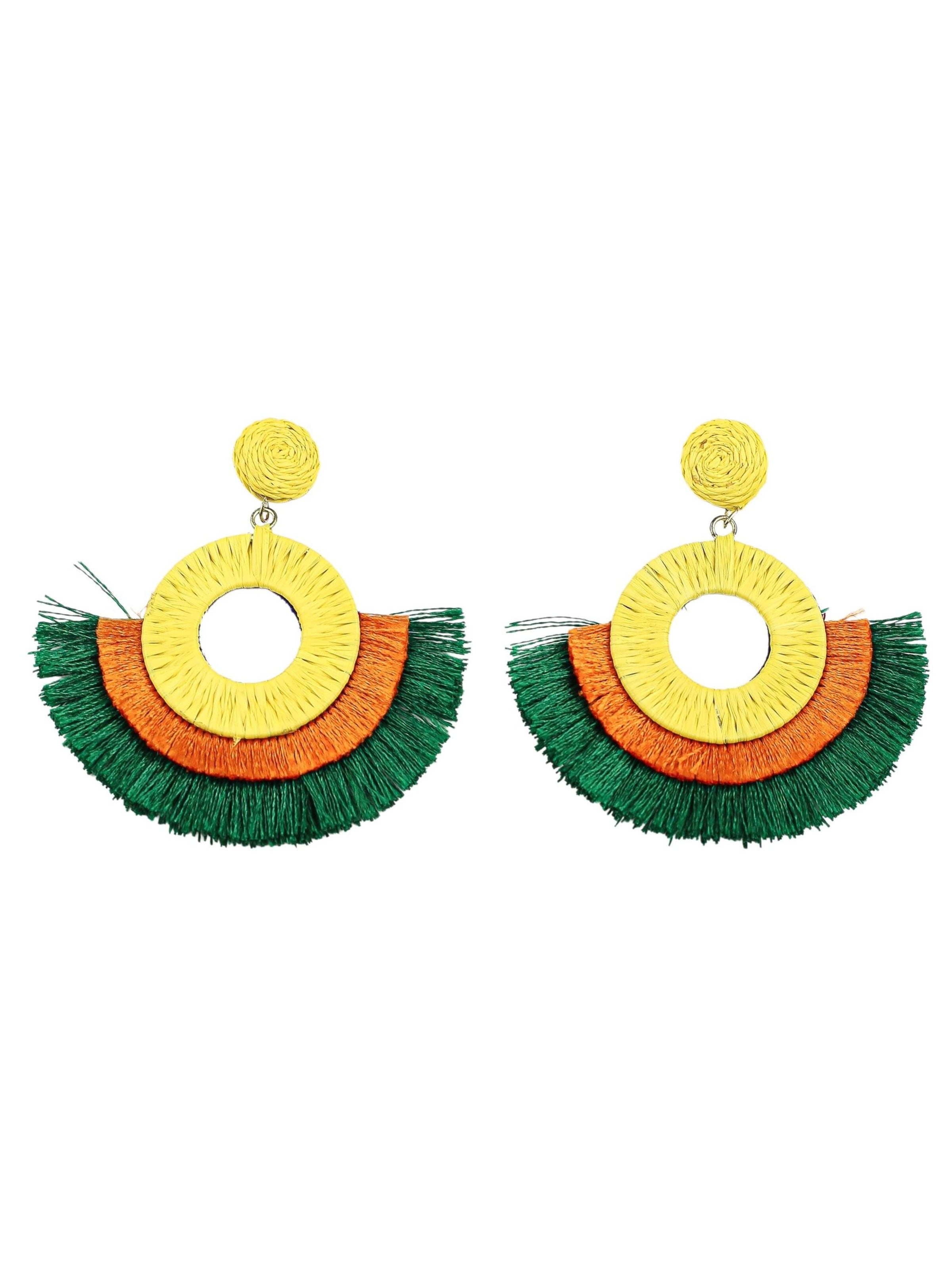 COLLEZIONE ALESSANDRO Earrings 'Agra' in Yellow: front