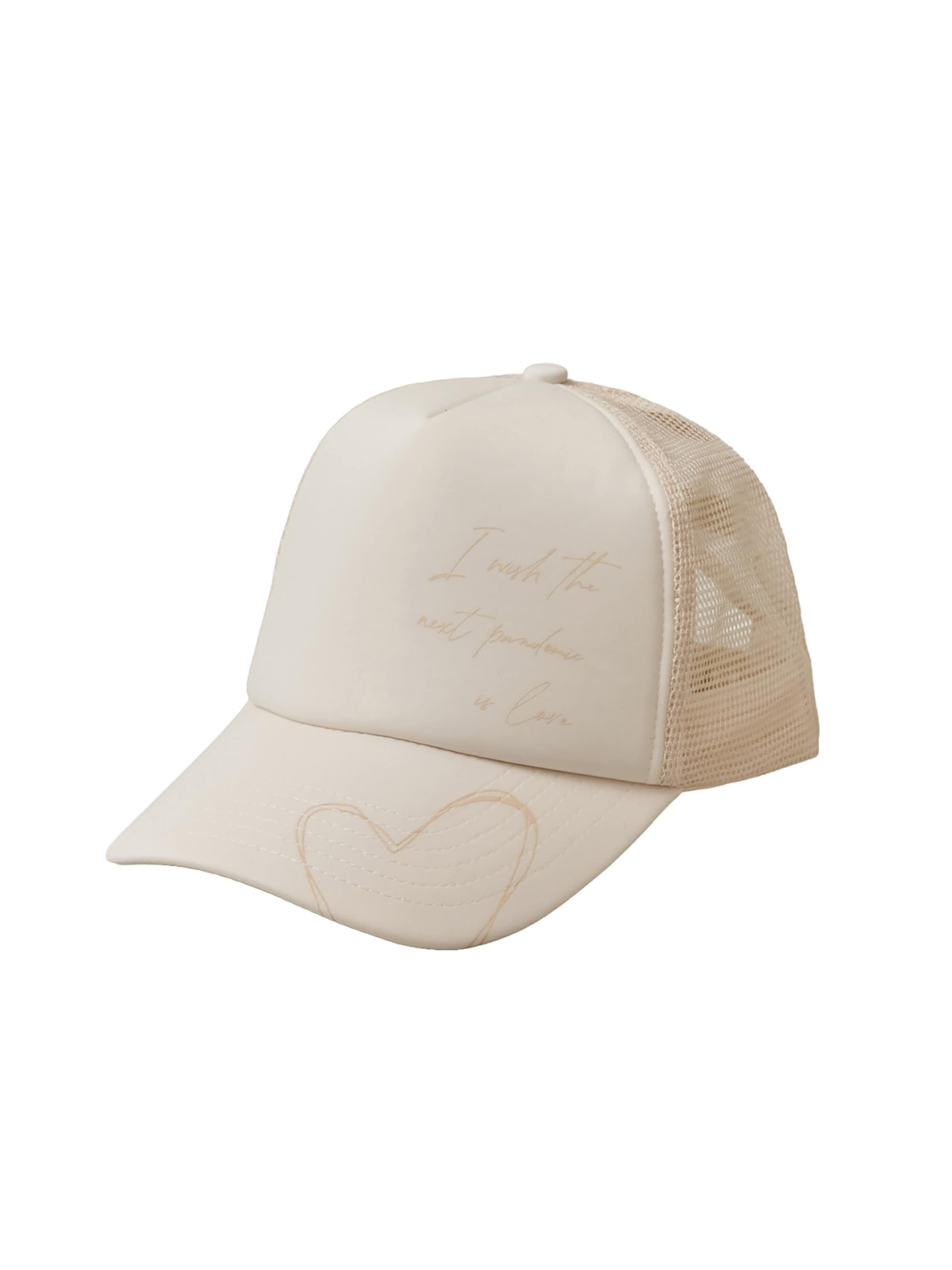 THE ODDS Hætte 'I Wish The Next Pandemic Is Love Trucker Cap/ LMTD edition' i beige