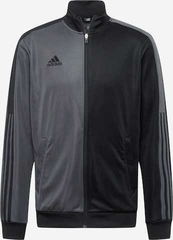 ADIDAS SPORTSWEAR Training Jacket 'Tiro Half & Half' in Black: front