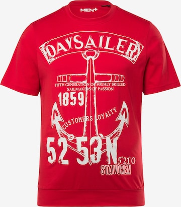 T-Shirt Men Plus en rouge : devant