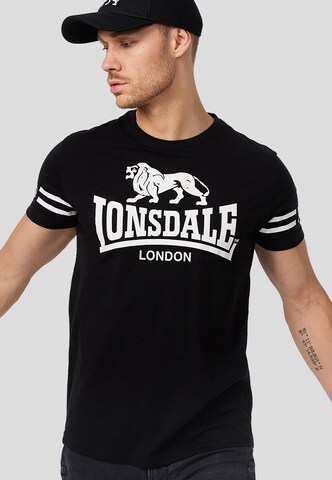LONSDALE Tričko - Čierna: predná strana