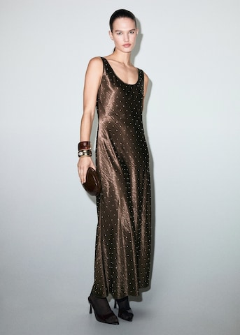 MANGO Cocktail Dress 'Pride' in Brown: front