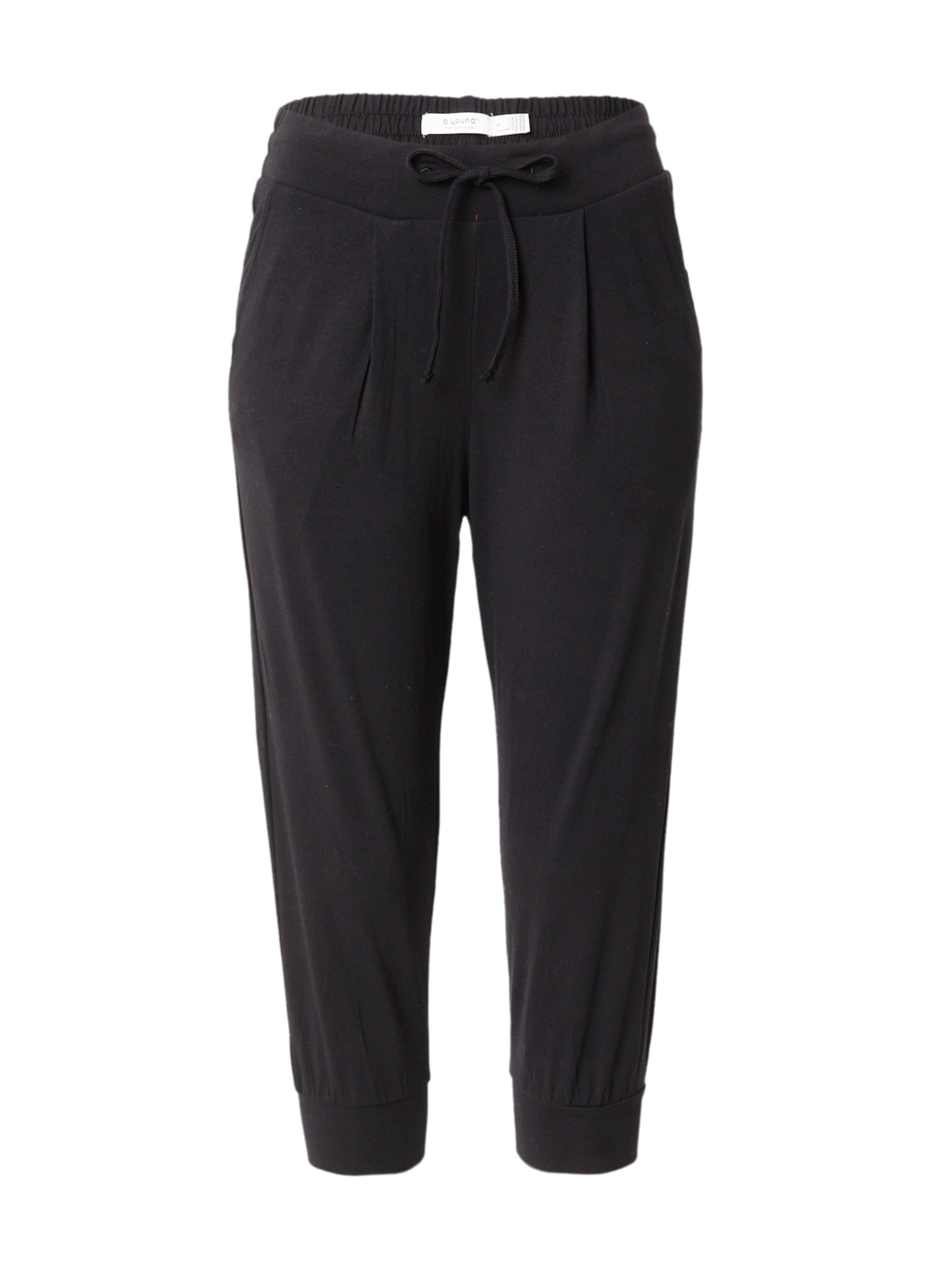 b.young Bandplooibroek 'PANDINA' in Zwart: voorkant