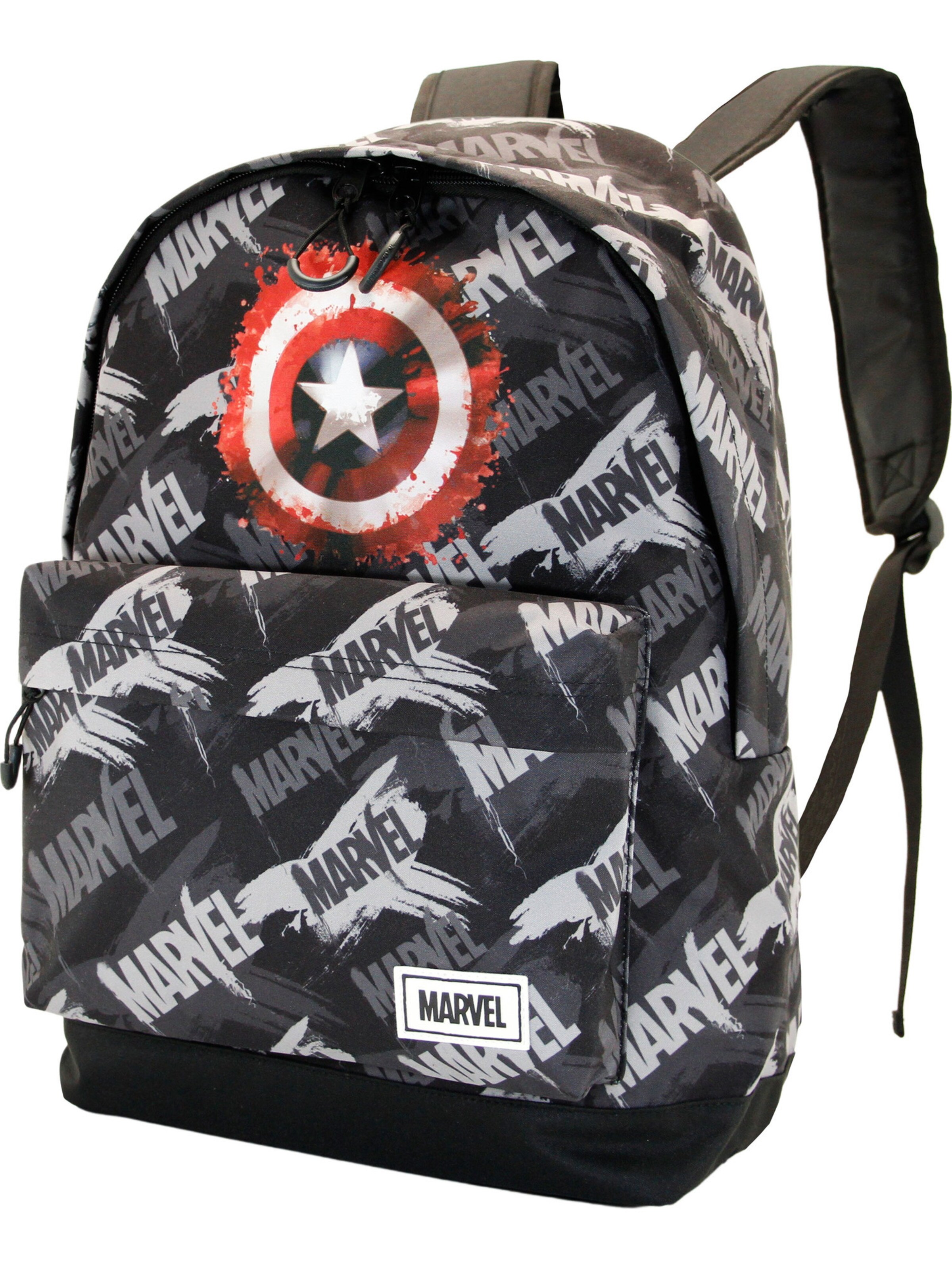 marvel Backpack 'Captain America Scratches-FAN HS' in Grey
