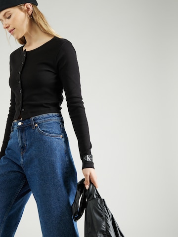 Calvin Klein Jeans Strickjacke in Schwarz