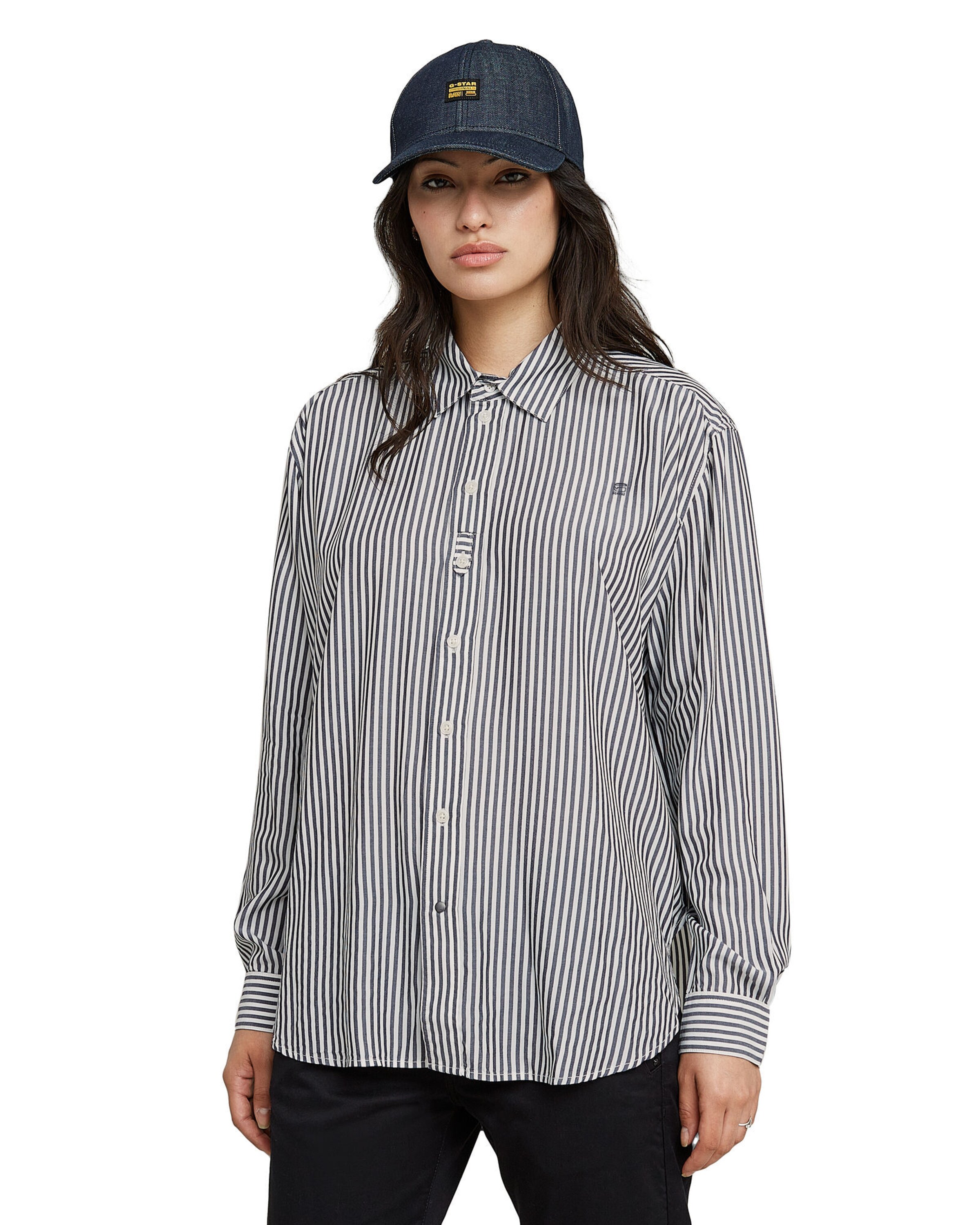 G-STAR Blouse in Blauw: voorkant