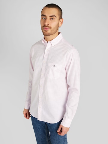 GANT Regular fit Overhemd in Roze: voorkant