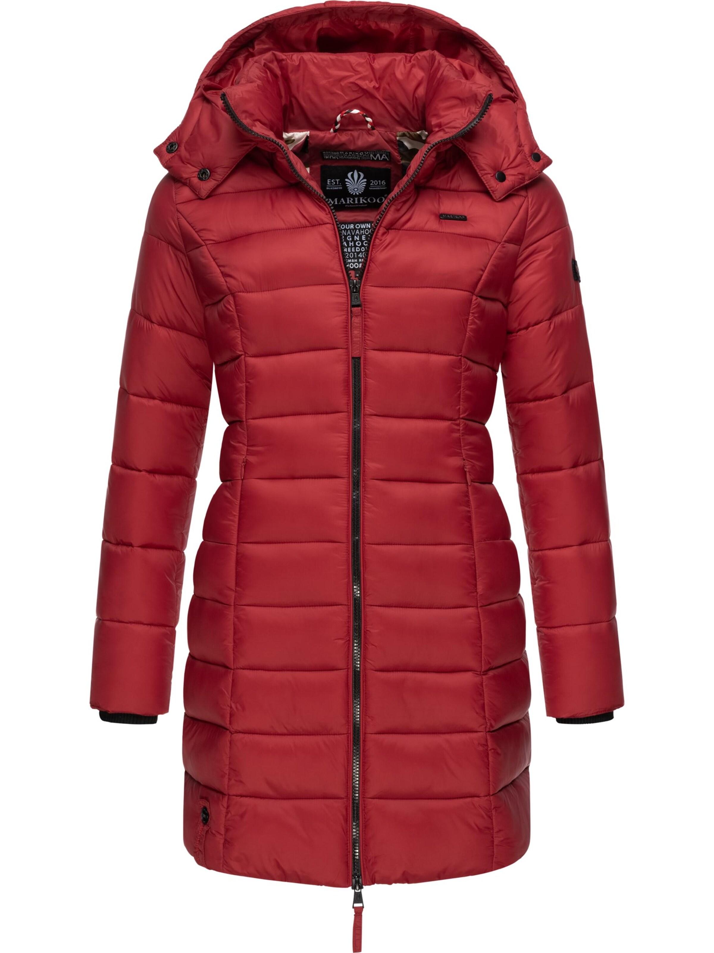 MARIKOO Wintermantel 'Abendsternchen' in Rood: voorkant