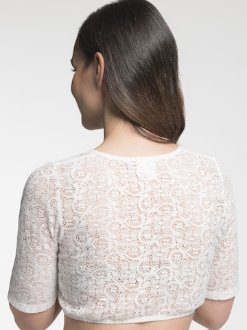 SPIETH & WENSKY Klederdracht blouse 'Duft' in Wit