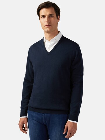 Pull-over Boggi Milano en bleu : devant