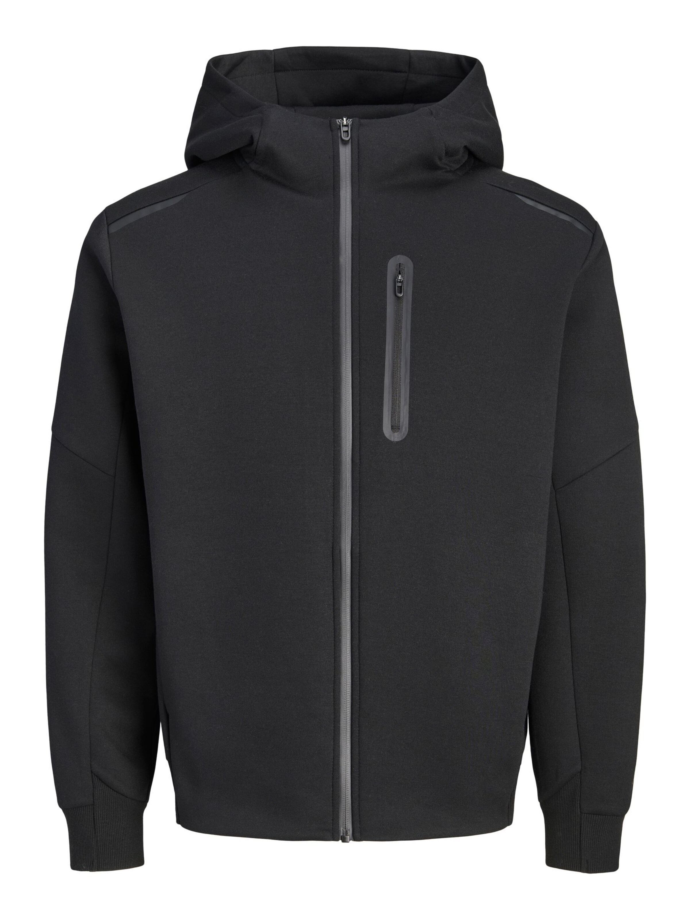 JACK & JONES Sweatjakke 'JCOFusion' i L i sort, Produktvisning