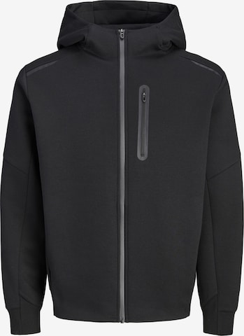 JACK & JONES - Sudadera con cremallera 'JCOFusion' en negro: frente