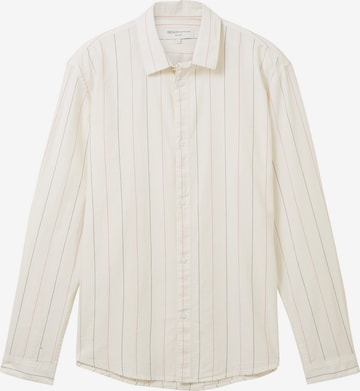 TOM TAILOR DENIM Button Up Shirt in White: front