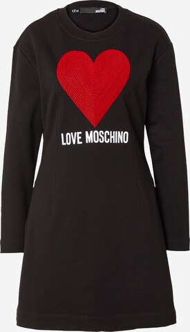 Love Moschino Šaty – černá: přední strana