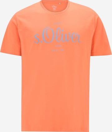 s.Oliver Men Big Sizes Shirt in Orange: front