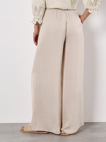 Wide Leg Pantalon Apricot en beige