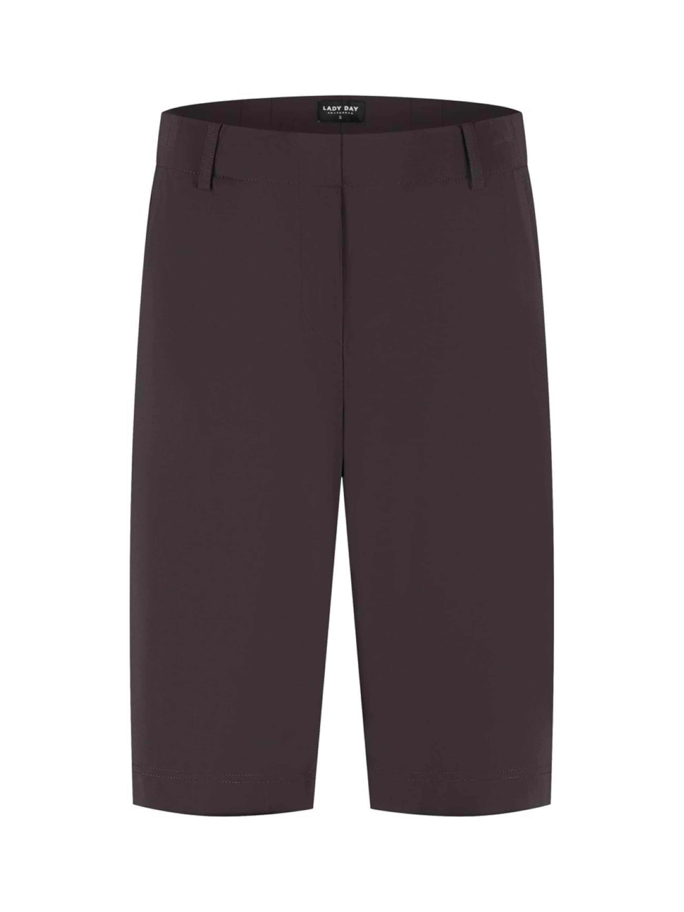 Lady Day Regular Trousers 'Lady Day Lettie Dark Brown' in Brown: front