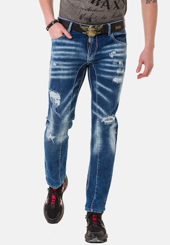 CIPO & BAXX Regular Jeans in Blauw: voorkant