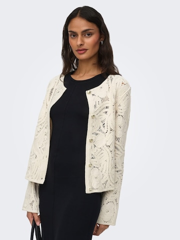 Jaqueline de Yong Gebreid vest 'Zanka' in Beige: voorkant