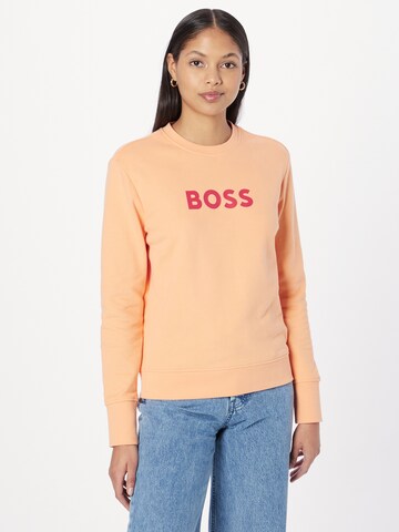 BOSS Orange Sweatshirt 'Elaboss' in Oranje: voorkant