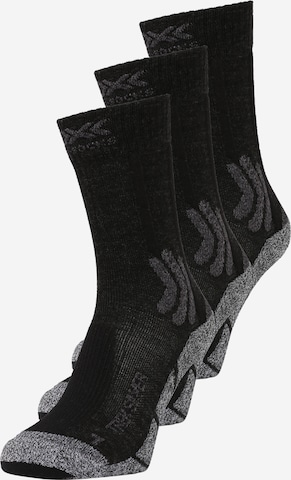 Chaussettes de sport 'Trek Silver' X-SOCKS en noir : devant