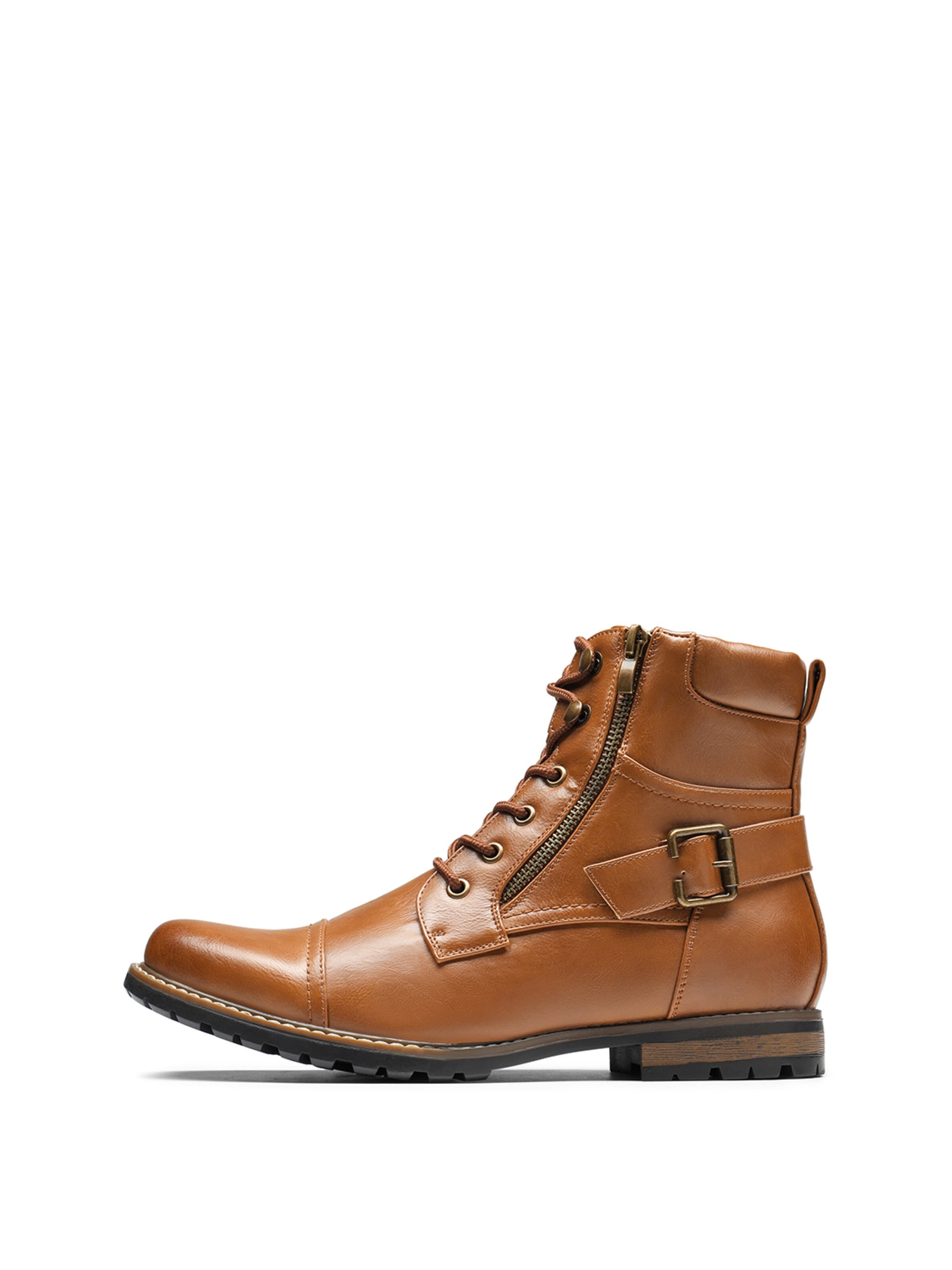 Bruno Marc Boots med snörning i brun