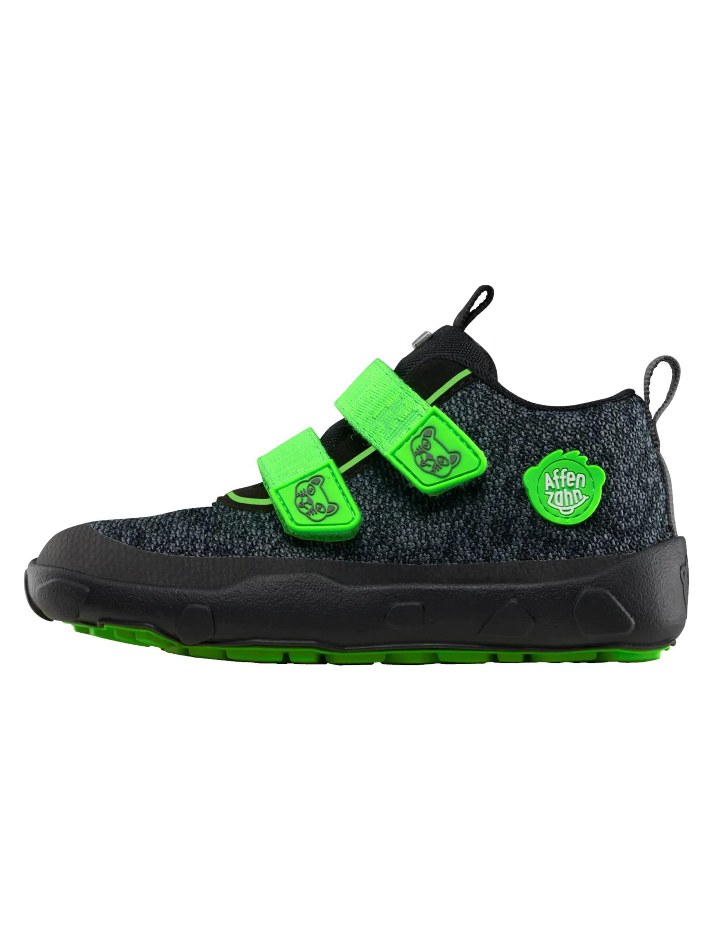 Affenzahn Sneaker 'Happy' in Schwarz: Vorderseite