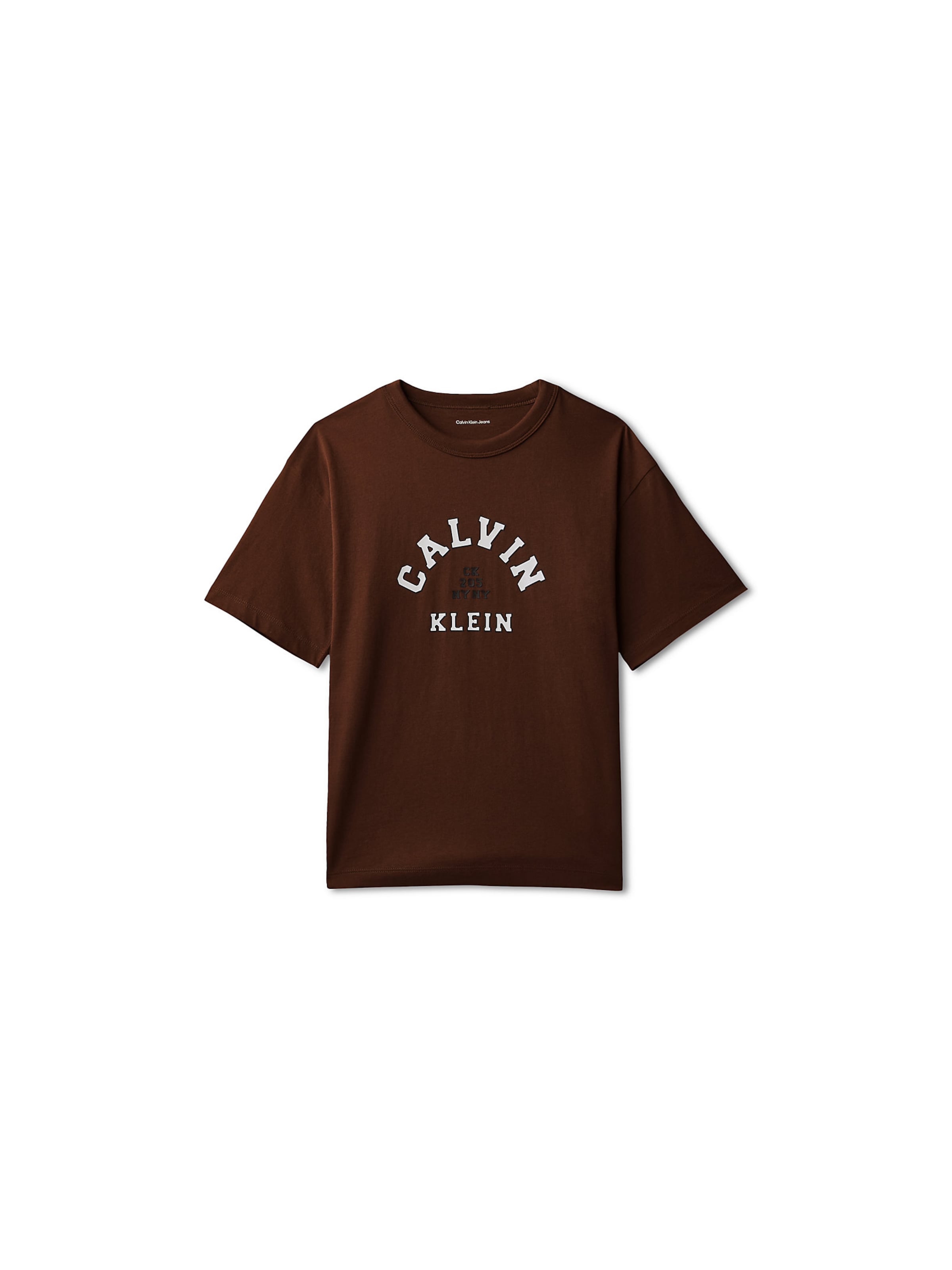 T-Shirt 'Varsity' Calvin Klein Jeans en marron : devant