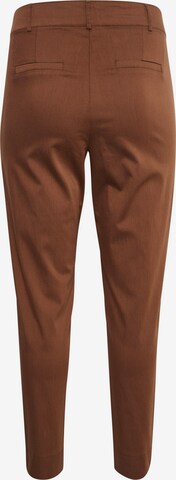 Skinny Pantalon chino 'Leana' KAFFE CURVE en marron