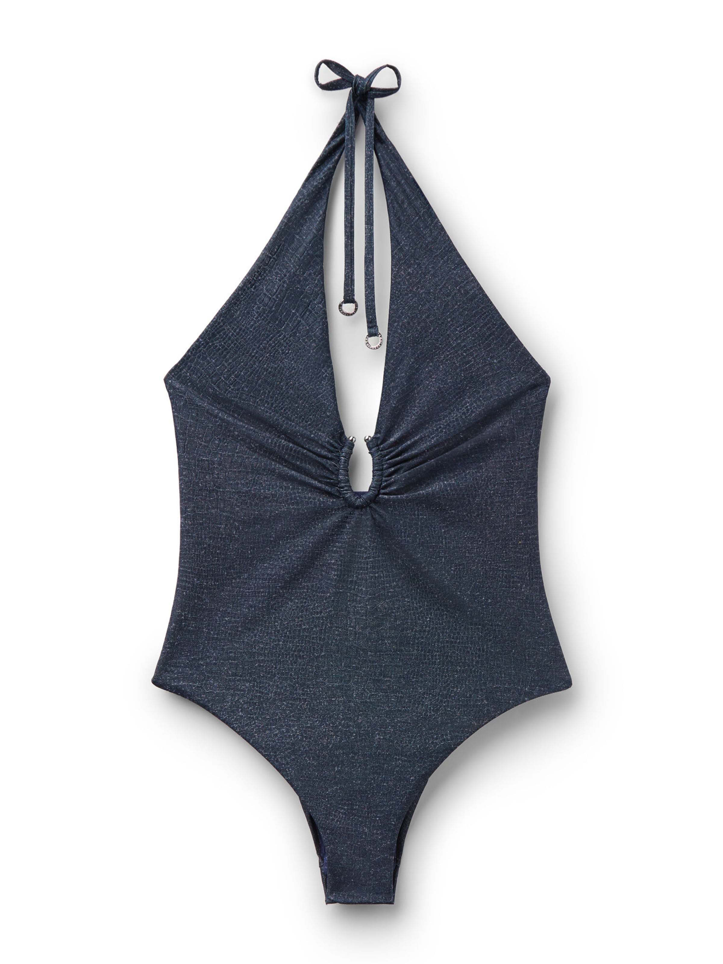 CALZEDONIA Triangle Swimsuit 'GLOWING PYTHON' in Blue: front