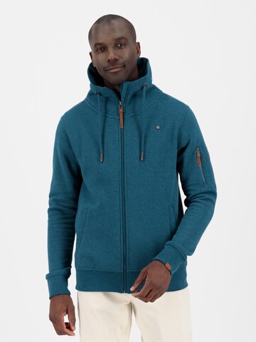 Alife and Kickin Zip-Up Hoodie 'EliasAK' in Blue: front