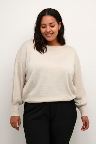KAFFE CURVE Sweater 'Regitta' in Beige: front