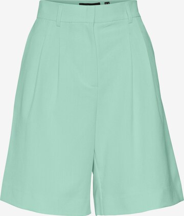 VERO MODA Loose fit Pleat-Front Pants in Green: front
