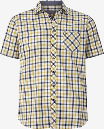 Jan Vanderstorm Comfort fit Button Up Shirt ' Wernher ' in Yellow: front