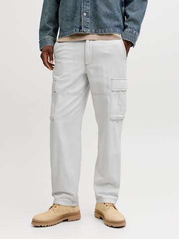 JACK & JONES regular Cargobukser i hvid: forside